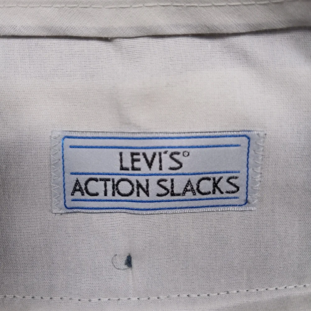 Levi's Action Slacks Men's 36x32 Gray Dress Pants‎ Polyester USA Made